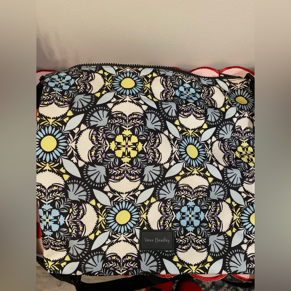 Vera Bradley Black and Blue Floral Crossbody Bag